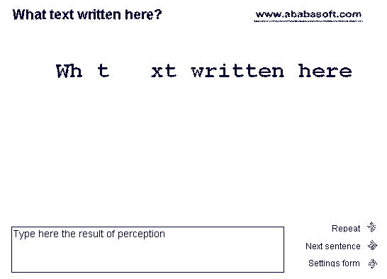 Words perception 02 Screenshot